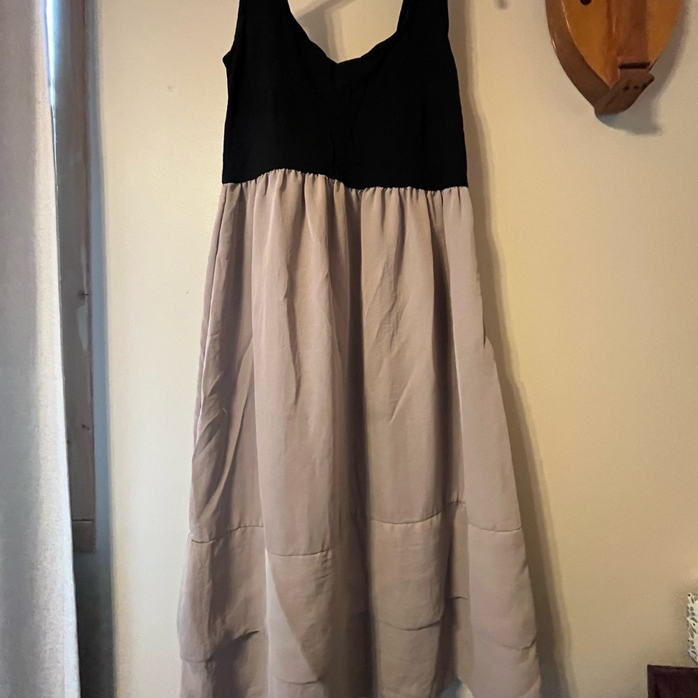 Mossimo Supply Co. Black and Tan Midi “Babydoll” Dress